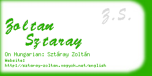zoltan sztaray business card