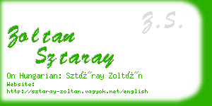 zoltan sztaray business card